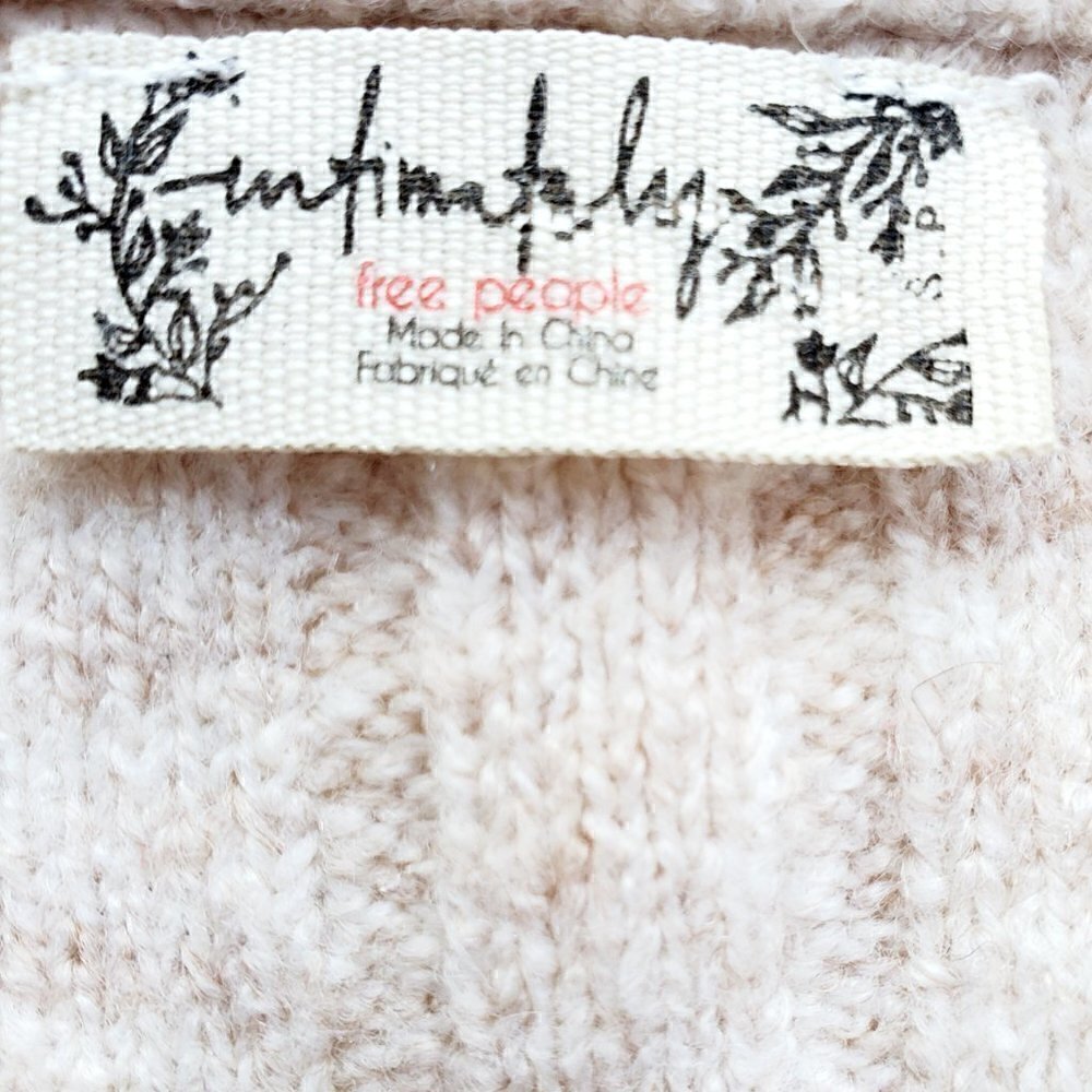 Free People Oversized Retro Trendy Ribbed Knit Acrylic Coastal Sweater. Small - Picture 3 of 10